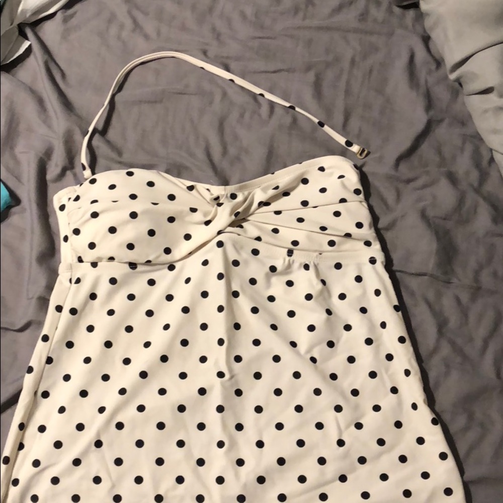 Polka dot swim top